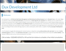 Tablet Screenshot of duxdevelopment.com